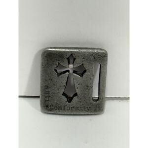 Ant Conformity Cut Out Cross Belt Buckle? Pewter? Pendant See Details